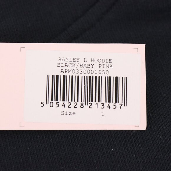 NWT Agent Provocateur Rayley Logo Hoodie in Black/Baby Pink Size Large - Picture 5 of 5